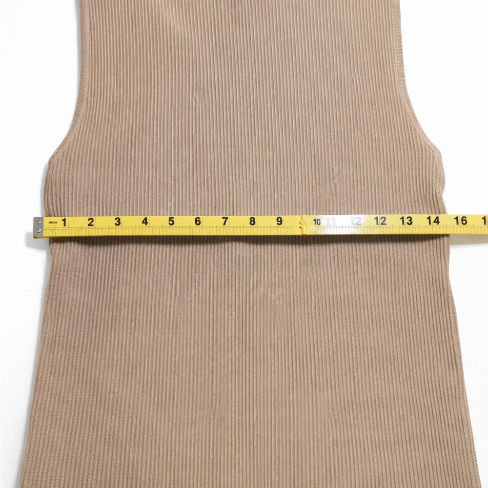Abercrombie And Fitch Wide Rib Slash Top Beige Medium - Picture 3 of 6